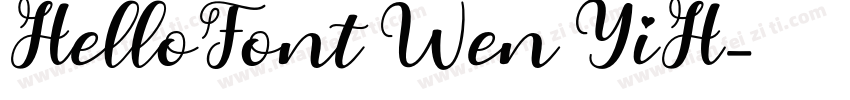 HelloFont Wen YiH字体转换